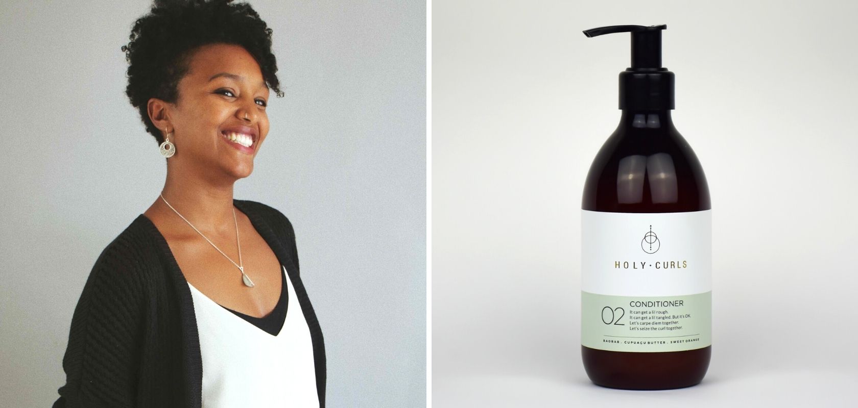 Holy Curls creator and her conditioner